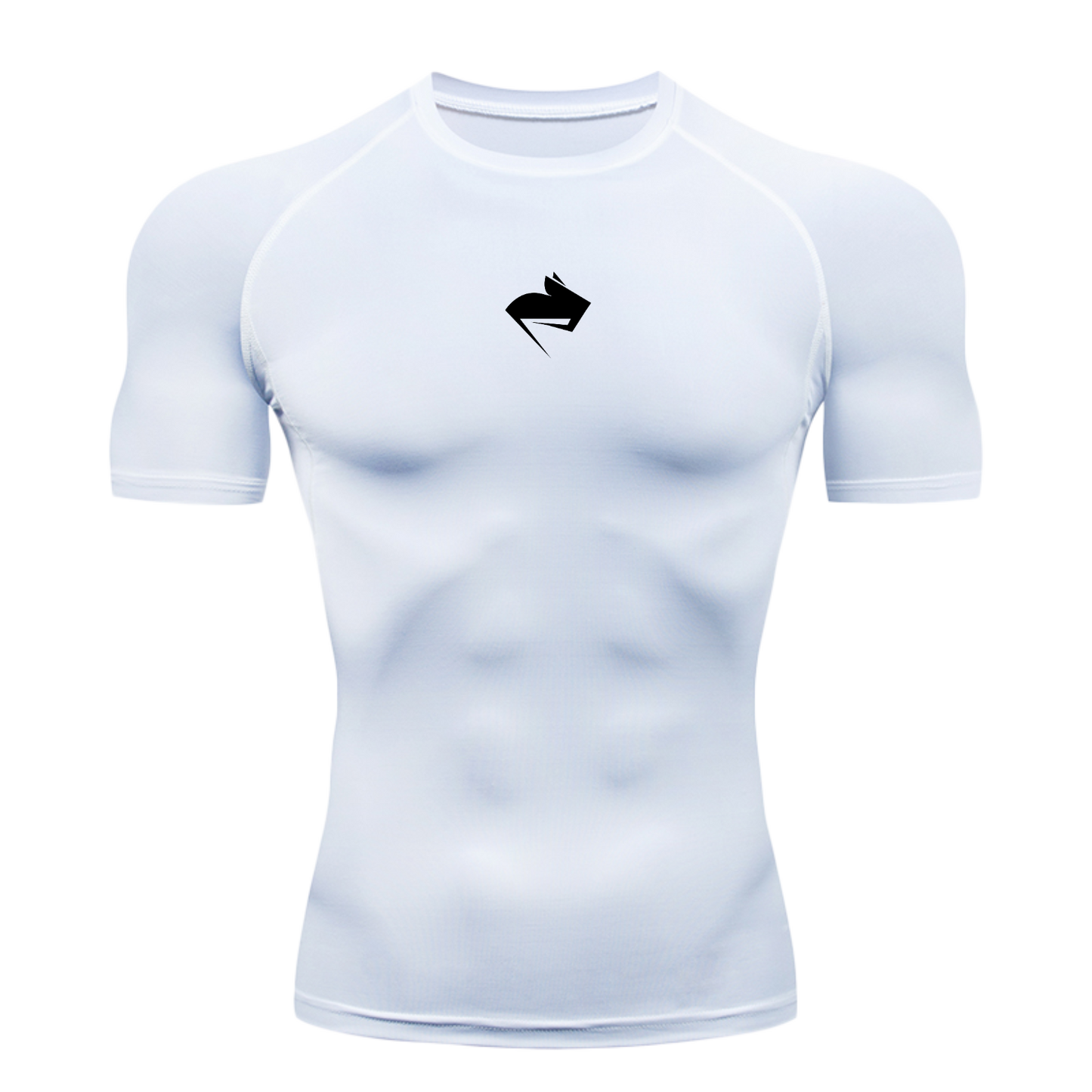 WHITE COMPRESSED T-SHIRT