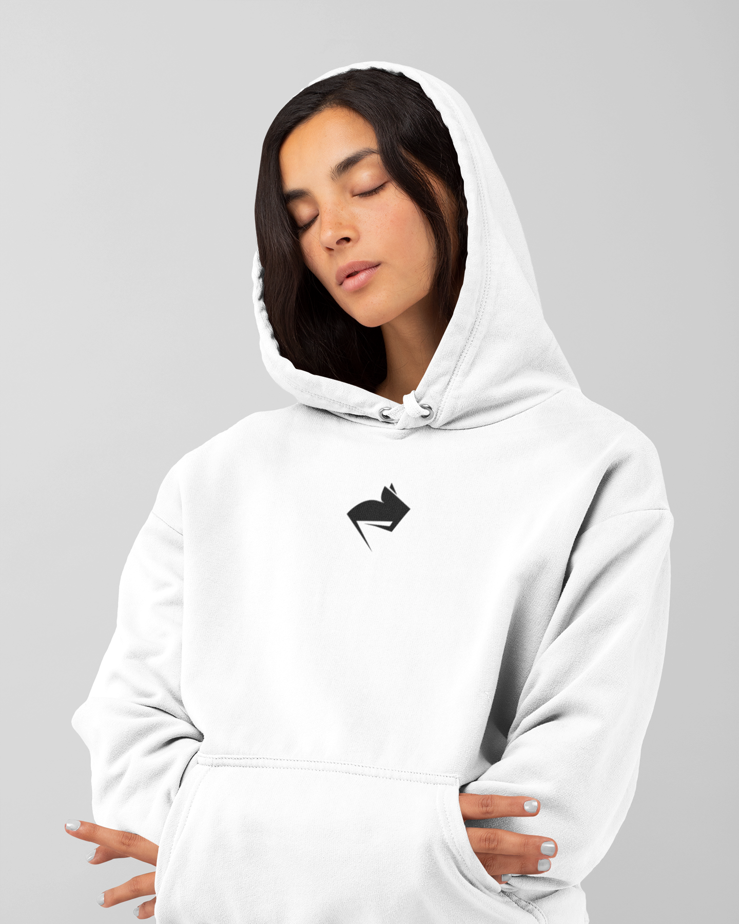 WHITE  GYMRAT HOODIE