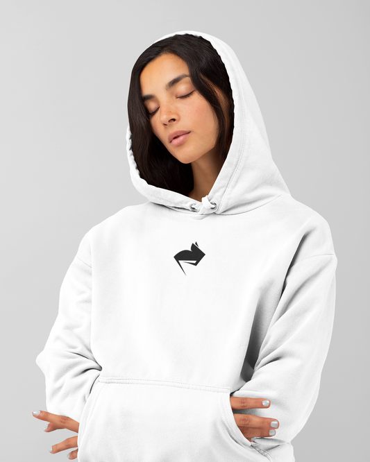 WHITE  GYMRAT HOODIE