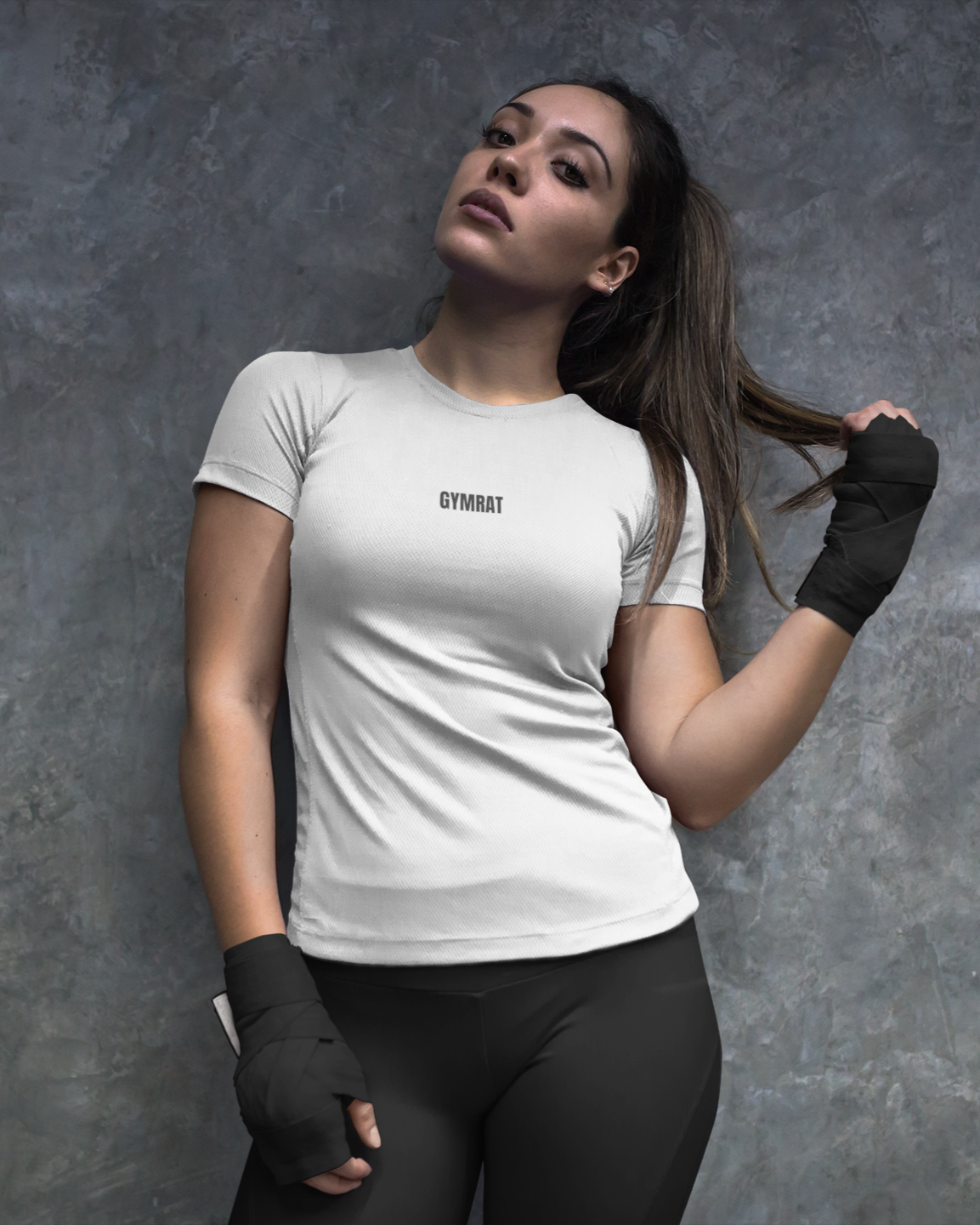 WHITE GYMRAT T-SHIRT